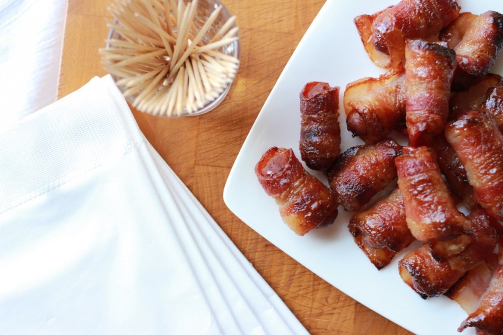 bacon wrapped sausage